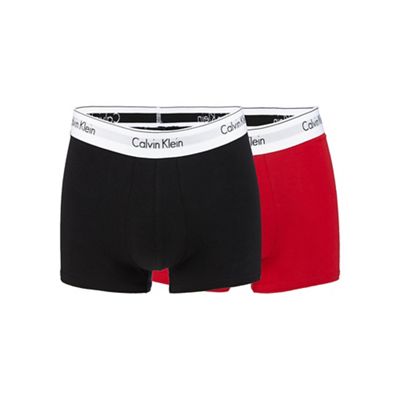 Calvin Klein Pack of two red and black trunks